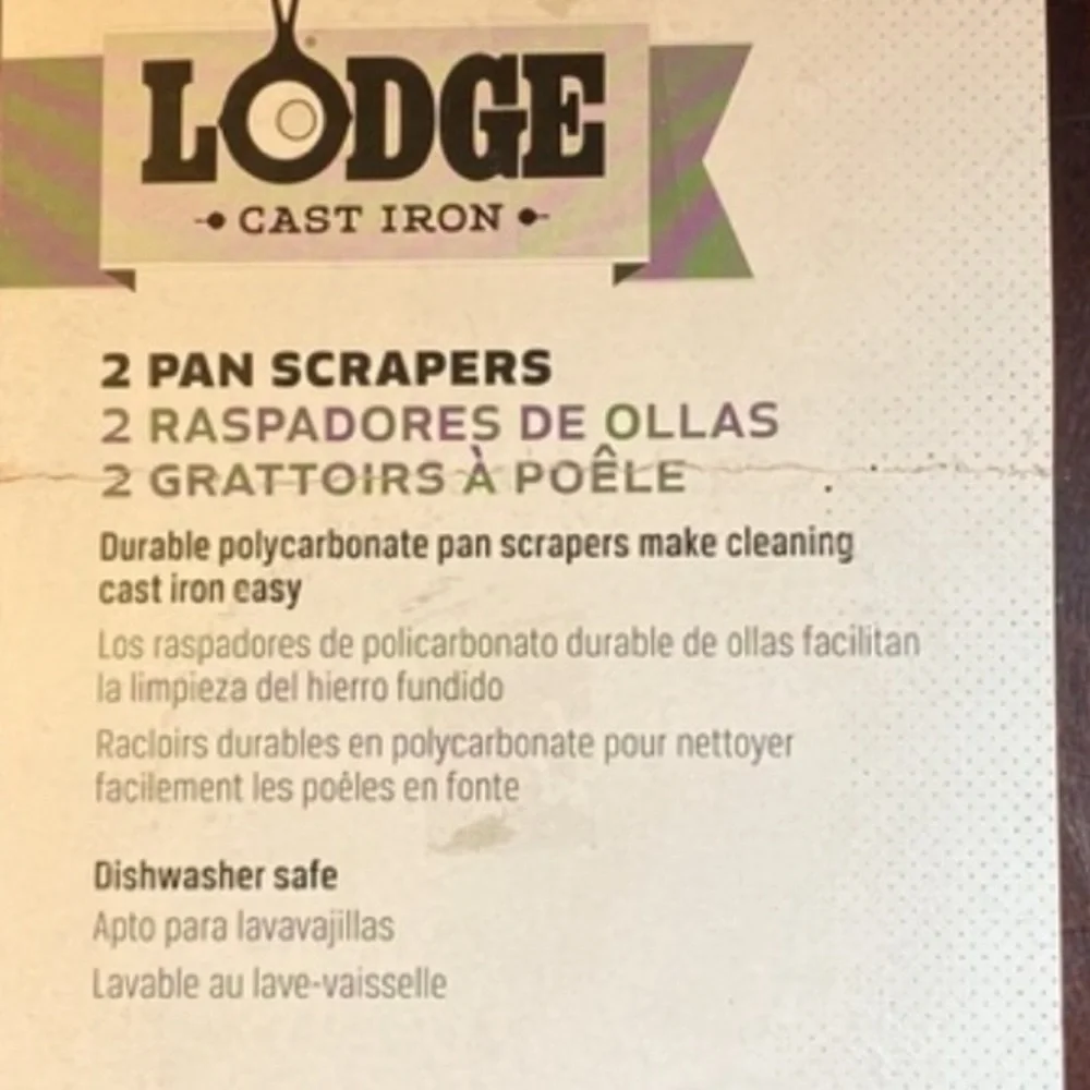 Lodge 2 Pack Durable Polycarbonate Black Red Pan Scrapers